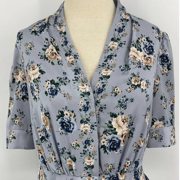 NWT Girl Meets Glam Gemma Blue Rose Dress - Picture 4 of 9